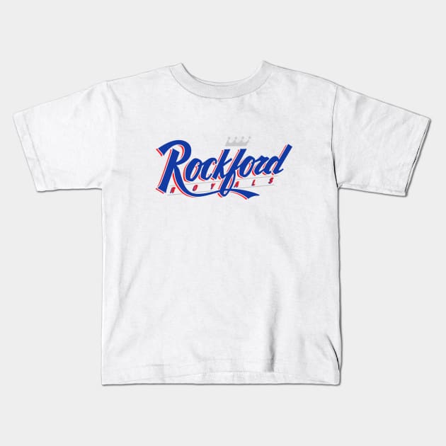 Defunct Rockford Royals Baseball 19 Kids T-Shirt by LocalZonly